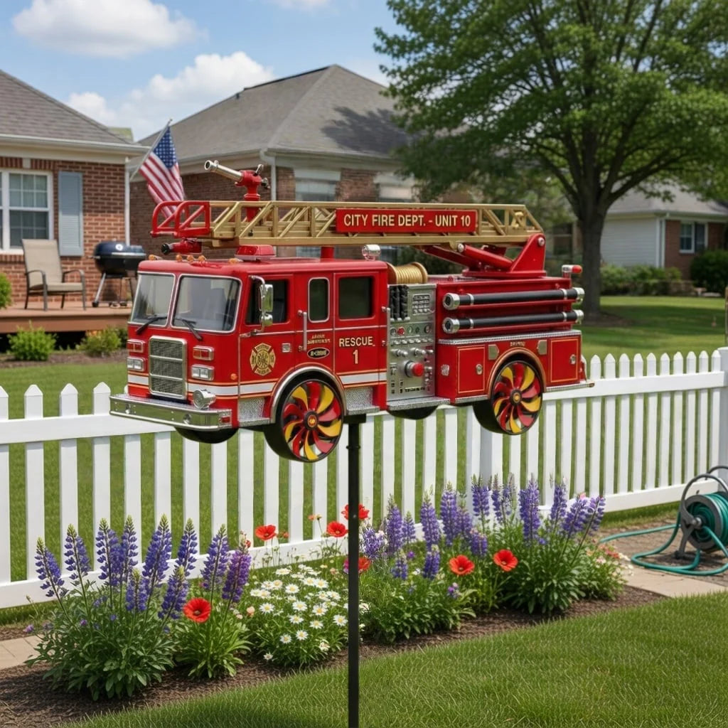 🎖️Fire Truck Garden Wind Spinner