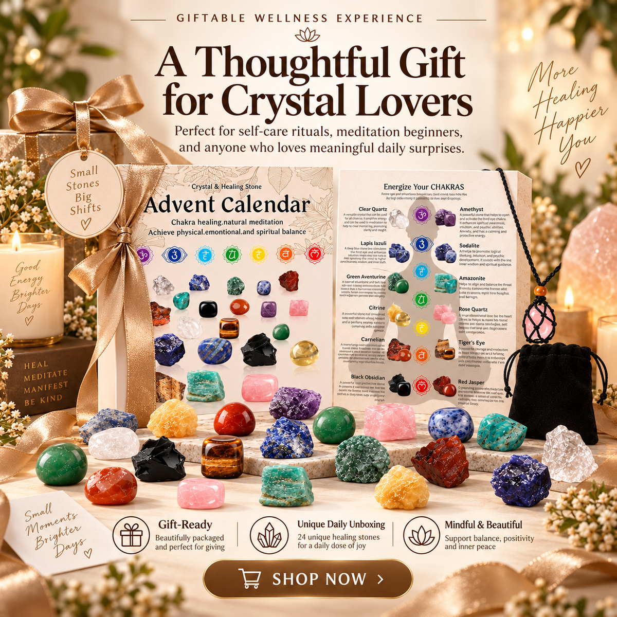 đ MysticGems⢠Crystal Countdown Calendar â Discover a New Stone Every Day