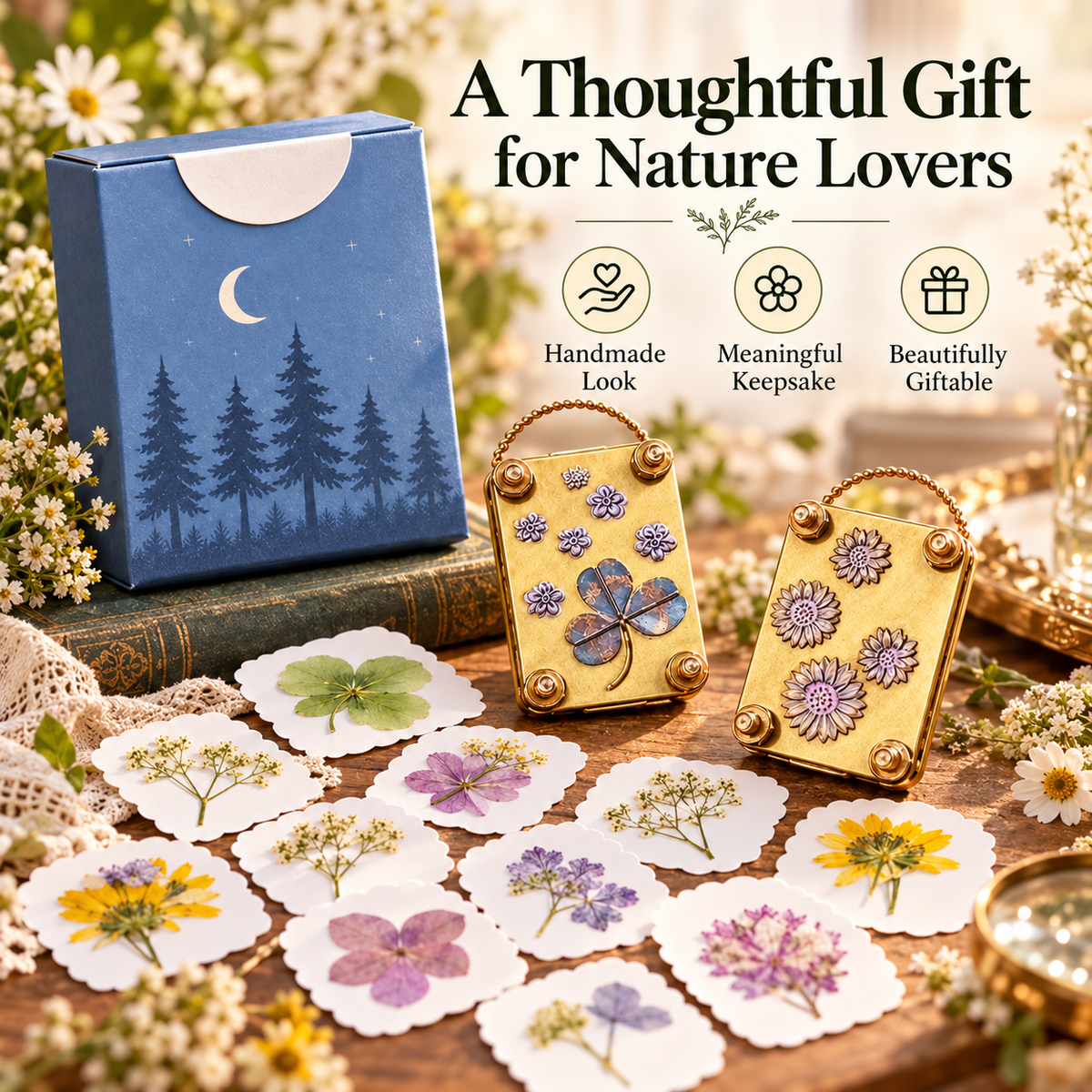 🌸 BloomKeeps™ Mini Flower Press Kit – Preserve Nature’s Beauty Forever