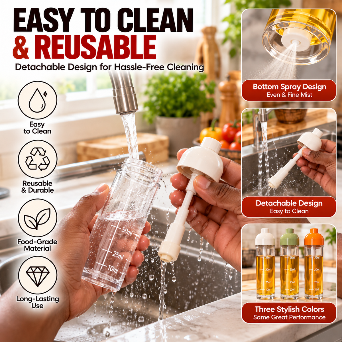 Refillable Cooking Oil Sprayer β More Control, Less Guesswork