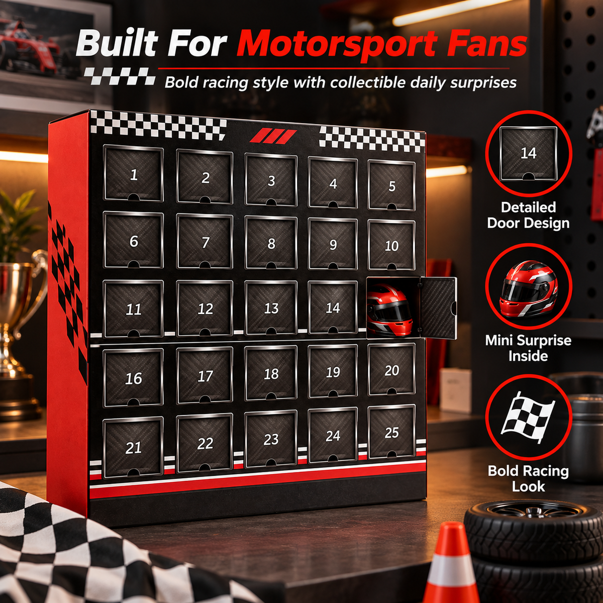 🏁 RaceGrid™ 25-Day Formula Racing Advent Calendar – Ultimate Christmas Countdown for Racing Fans