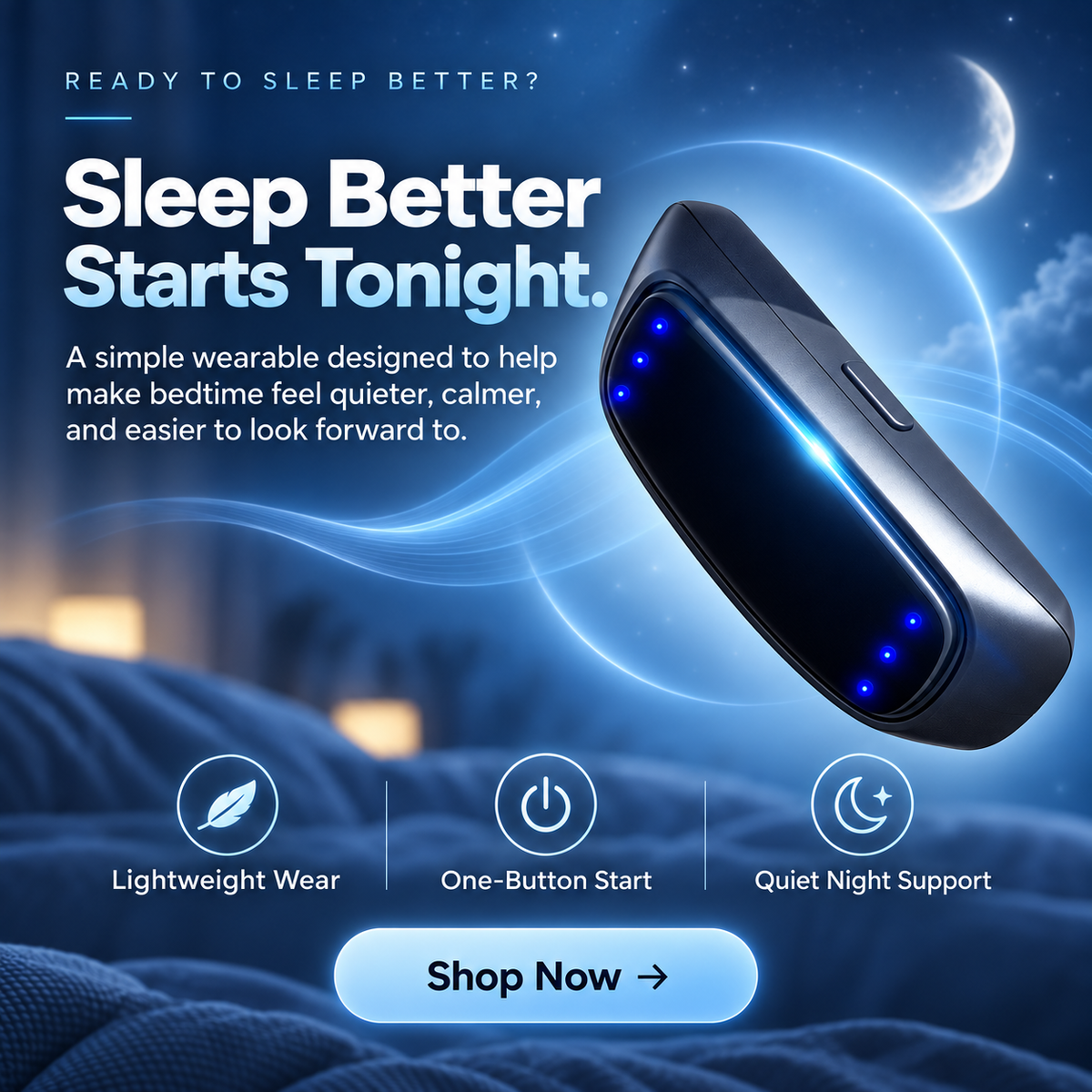 đ´ SleepQuiet⢠Smart Anti-Snoring Throat Device â Comfortable Nighttime Snore Relief Aid