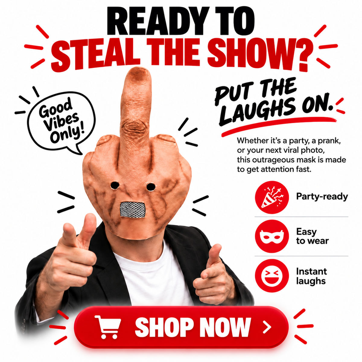 The Ultimate Laugh Mask™ – The Viral Prank Costume Mask That Turns Every Party Into a Comedy Show