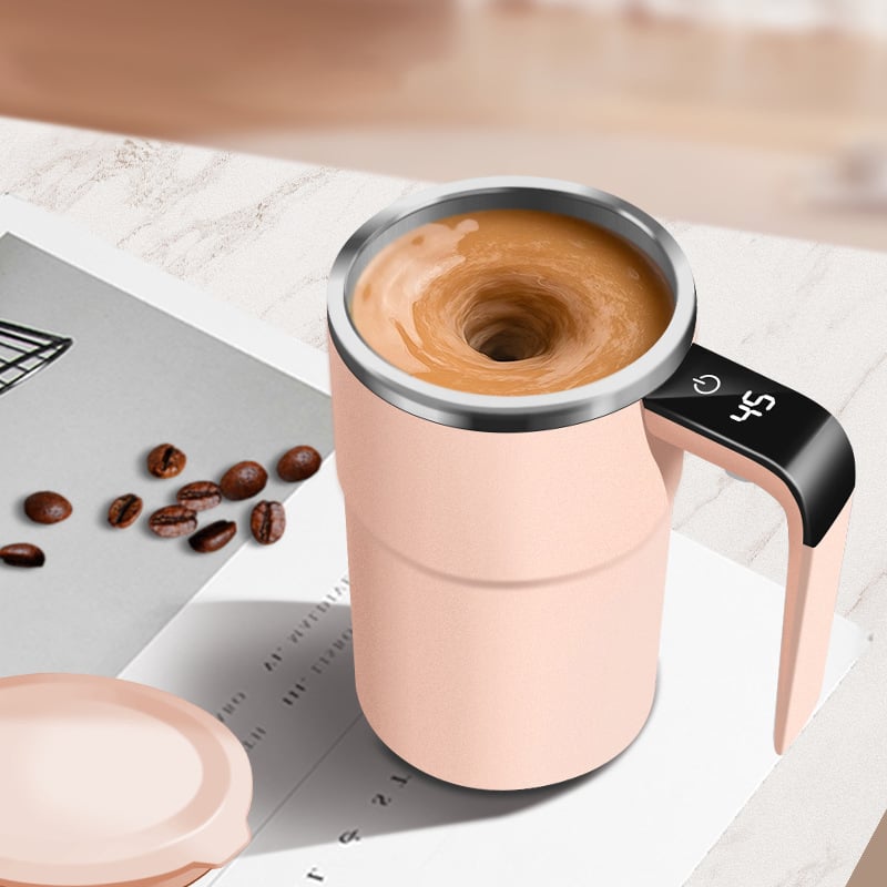 π Electric coffee mug with a built-in LCD thermometer, perfect for brewing coffee, milk, cocoa, etc.