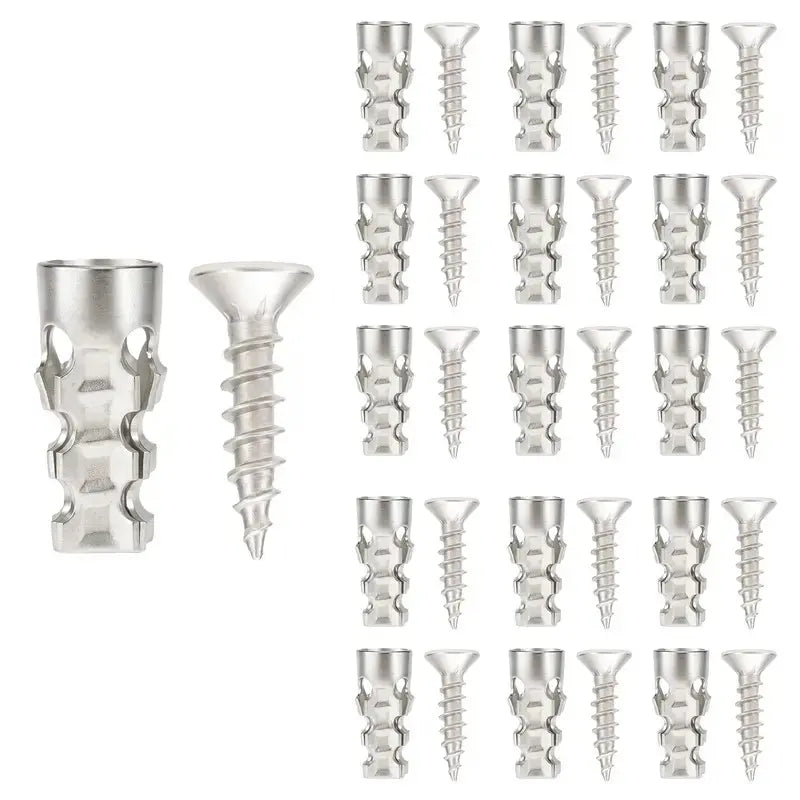 🔧🚪6x14mm Door Hinge Repair Screws & Wall Anchors Pack(60pcs)