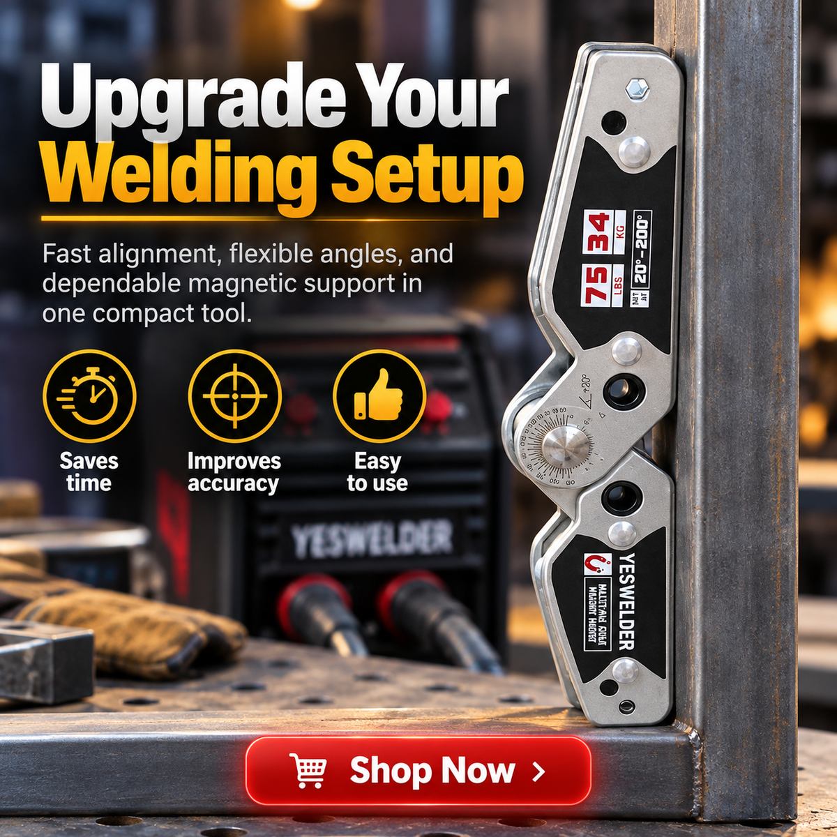 🔥 HOT SALE | WeldMaster™ Magnetic Welding Angle Finder – Adjustable Multi-Angle Tool for Faster, More Accurate Builds