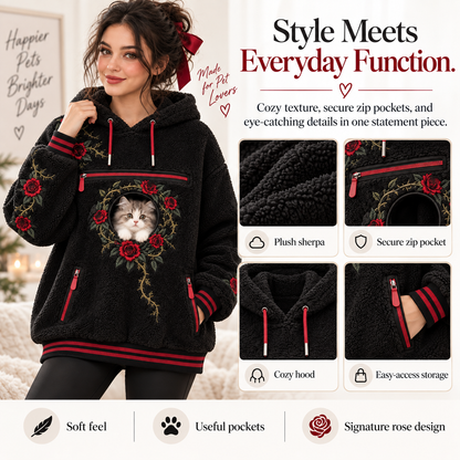 🐾 HOT SALE | CozyCarry™ Pet Carrier Hoodie – Hands-Free Dog & Cat Carrier Hoodie for Walks, Travel & Cuddles