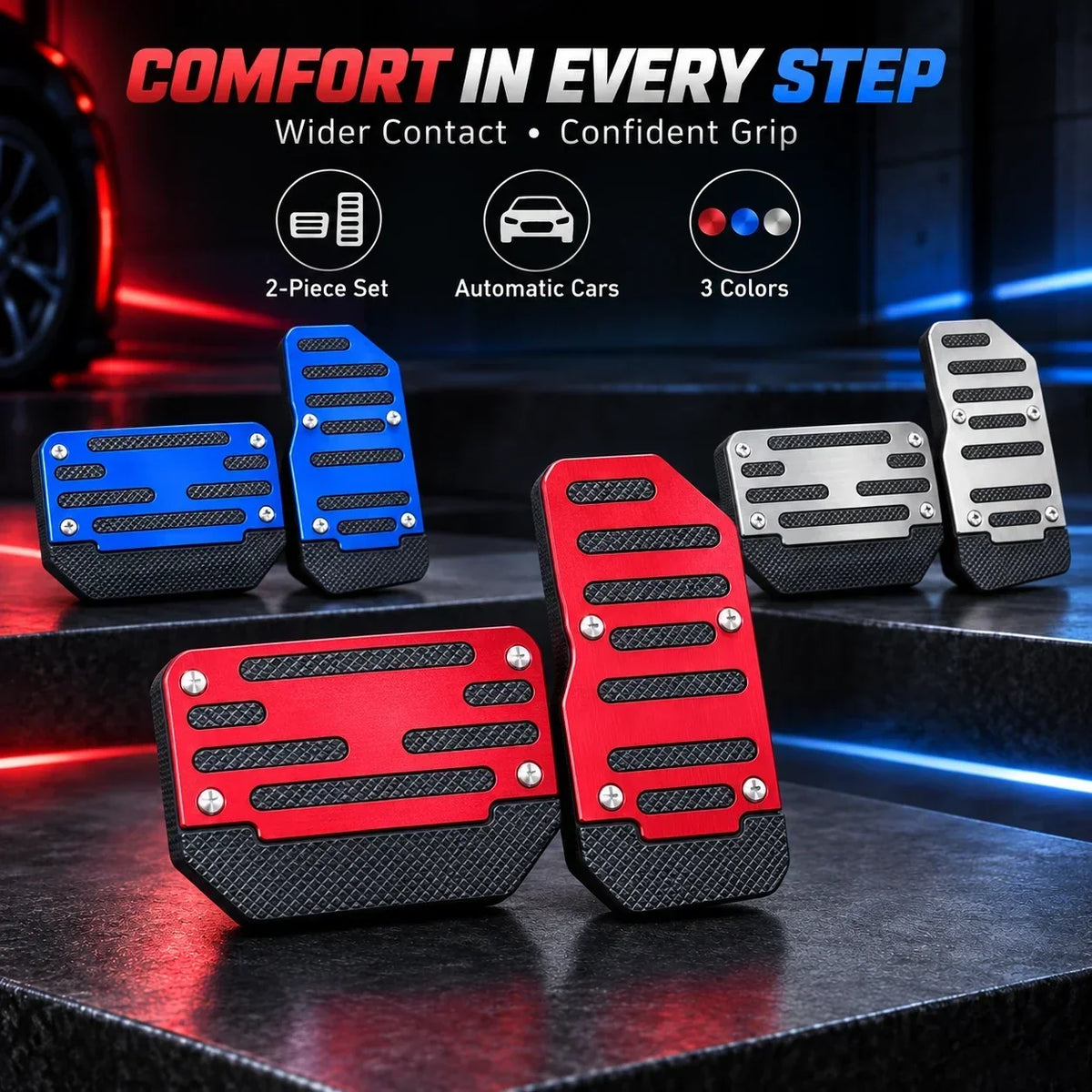 🚗NonSlip Universal Automatic Foot Brake Gas Cover Pad Pedal Accessories Car