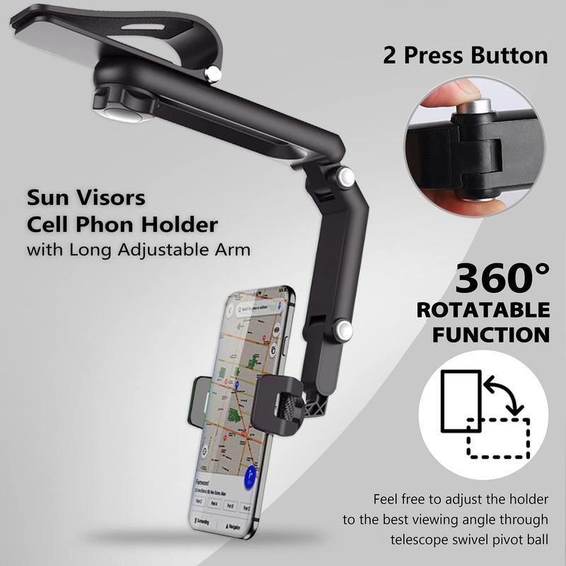📱 1080° Visor Phone Holder – Rotate, Extend & Fold