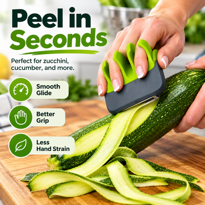 Ergonomic 3-Finger Vegetable Peeler – Easy-Grip Kitchen Tool