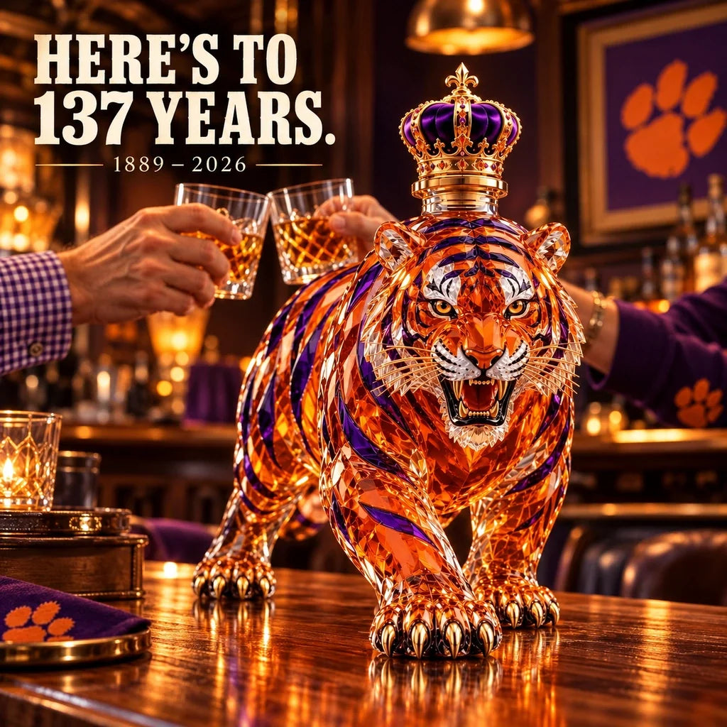 🐅 137th Anniversary Tiger Whiskey Decanter — Bold Bar Decor & Collector Gift