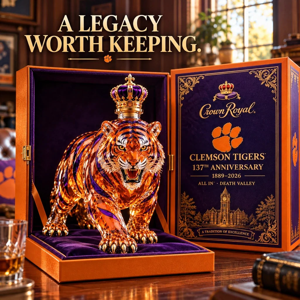 🐅 137th Anniversary Tiger Whiskey Decanter — Bold Bar Decor & Collector Gift