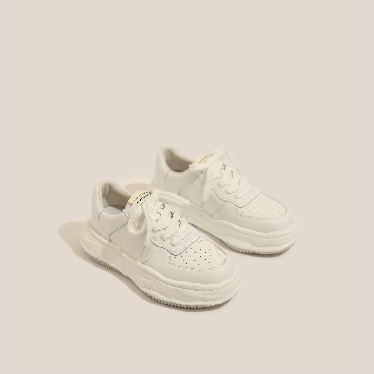 Old Shoes Leather Casual Sports Shoes Women's Wild Thick Soles Increase