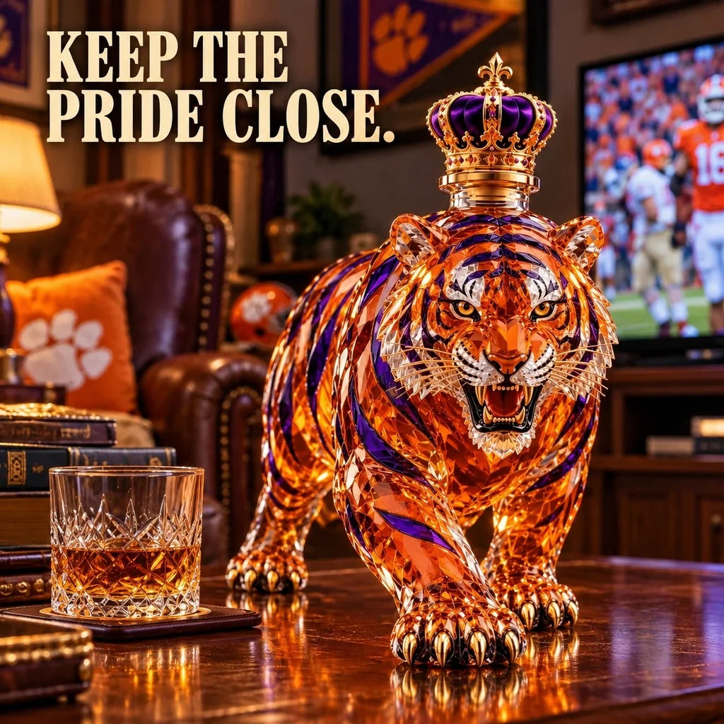 🐅 137th Anniversary Tiger Whiskey Decanter — Bold Bar Decor & Collector Gift