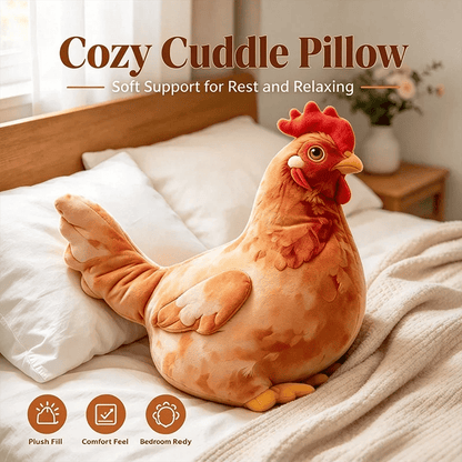 🐔 Cozy Chicken Plush Pillow