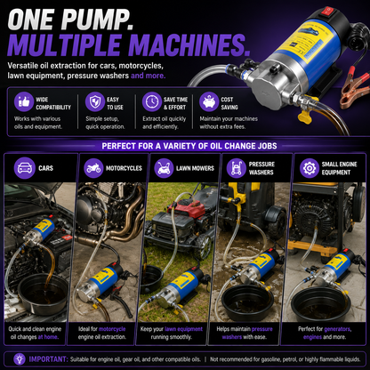 12V Electric Oil Extractor Pump – Portable DIY Oil Change Kit