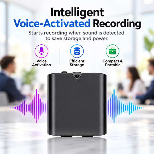 🎉 Mini Magnetic Voice Recorder One-Touch Recording