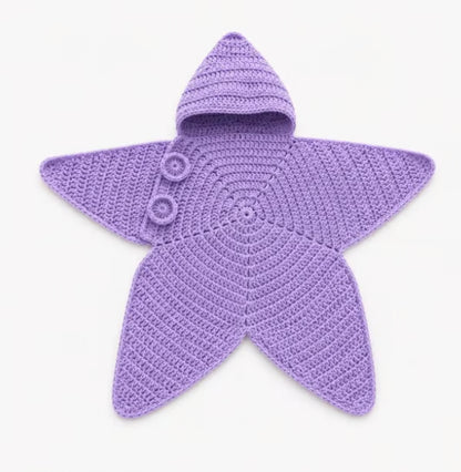 Star Knitted Baby Sleep Bag, Soft Warm Swaddle Blanket for Newborns, Cute Star Shape Sleeping Sack for Infants