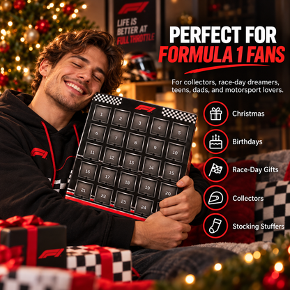🏁 RaceGrid™ 24-Day Formula Racing Advent Calendar – Ultimate Christmas Countdown for Racing Fans