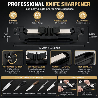 Knife sharpener set configuration