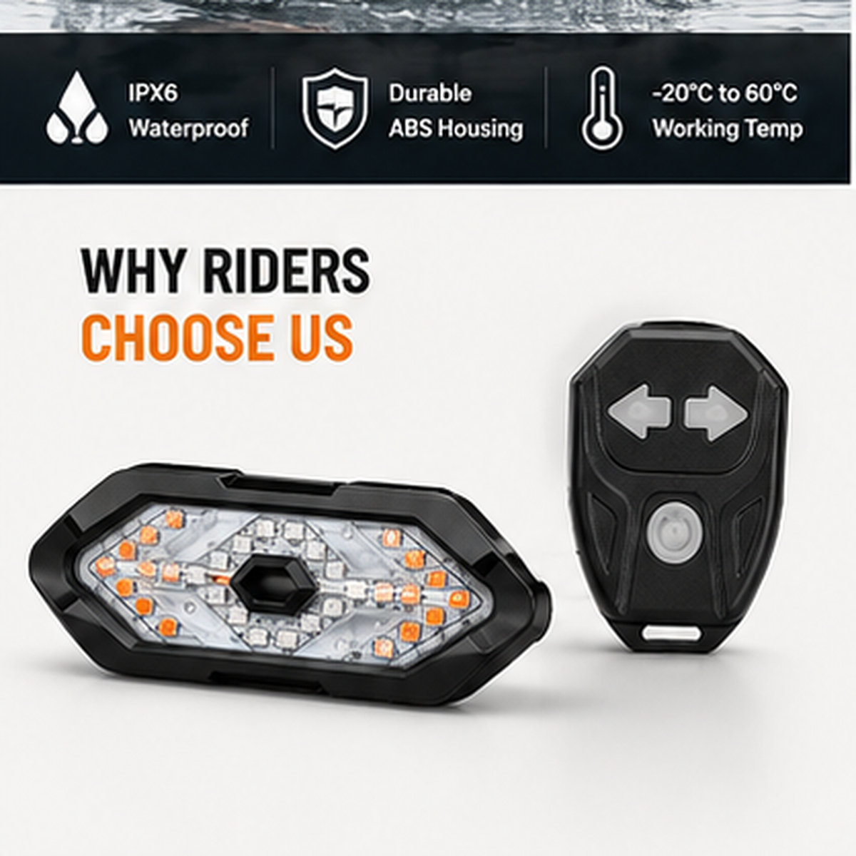 🚴 RideGlow™ Smart Rear Bike Light – Wireless Remote Control LED Cycling Safety Lamp