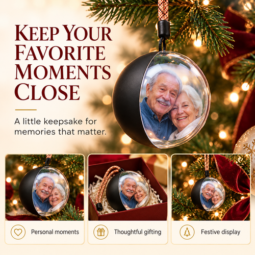 🎄❤️ MemoryGlow™ Personalized Photo Christmas Ornament 🎁✨