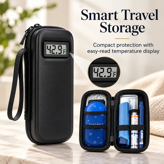 🔥Insulin Cooler Travel Case with Temperature Display