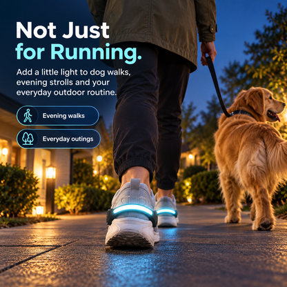 👟 LED Heel Shoe Light – Clip-On Night Running Safety Light ⚡