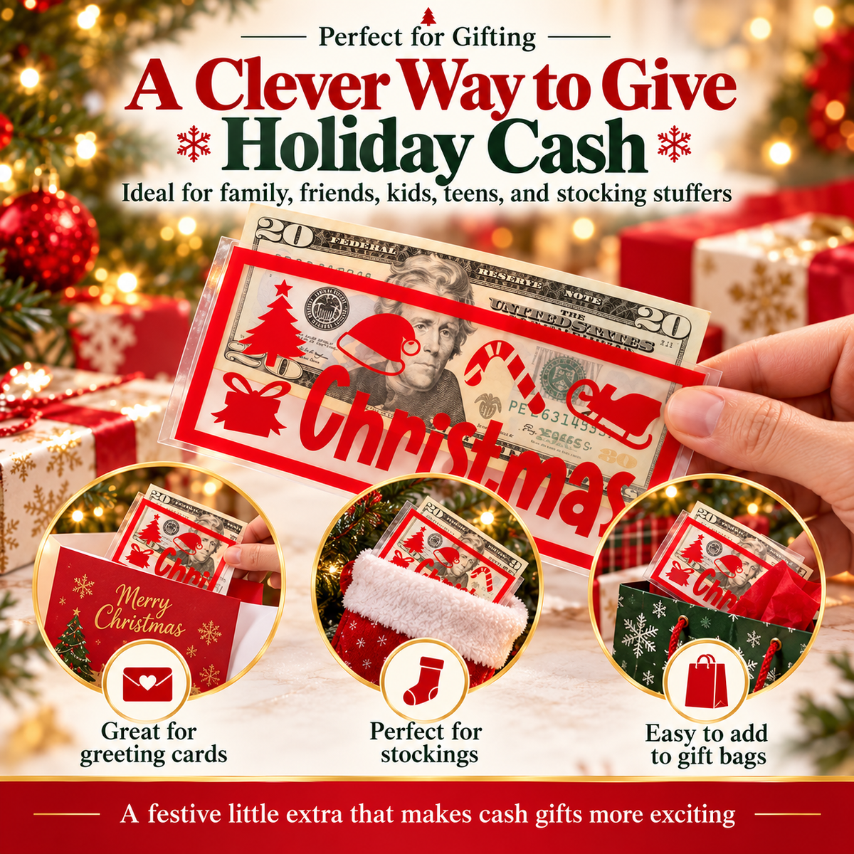 MerryCash™ Christmas Money Holder – The Cutest Way to Gift Cash This Christmas