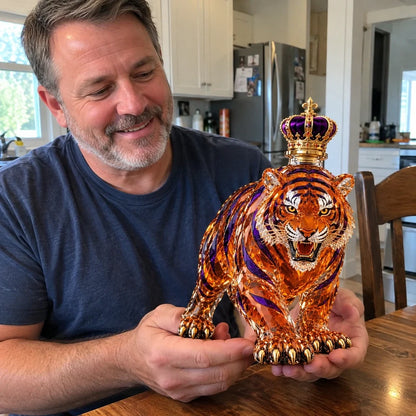 🐅 137th Anniversary Tiger Whiskey Decanter — Bold Bar Decor & Collector Gift