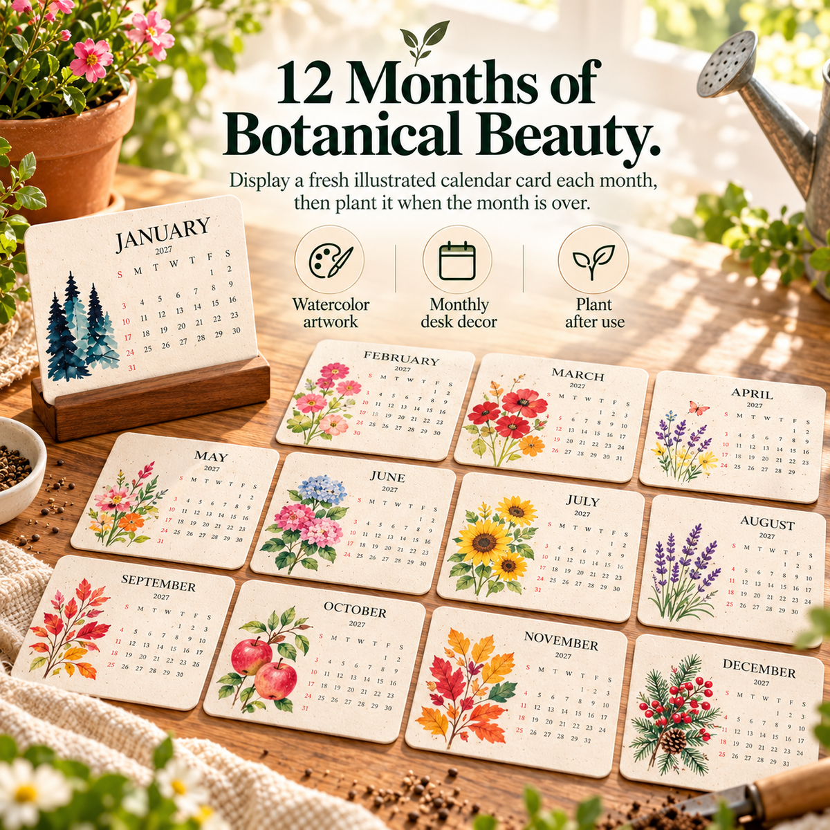 🌱🌸 Bloom365™ – Plantable Seed Calendar 🌿✨