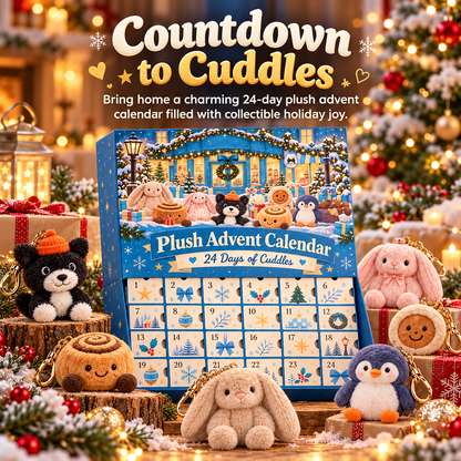 🎄🧸 CozyCuddle™ 24-Day Plush Advent Calendar – Daily Cuddle Surprises! ✨