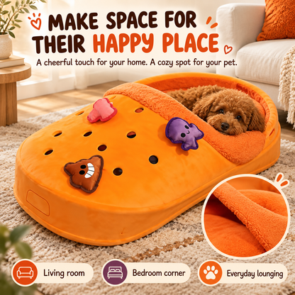 🐾🧡 SnuggleSlipper™ Cozy Plush Pet Cave Bed 🐶✨