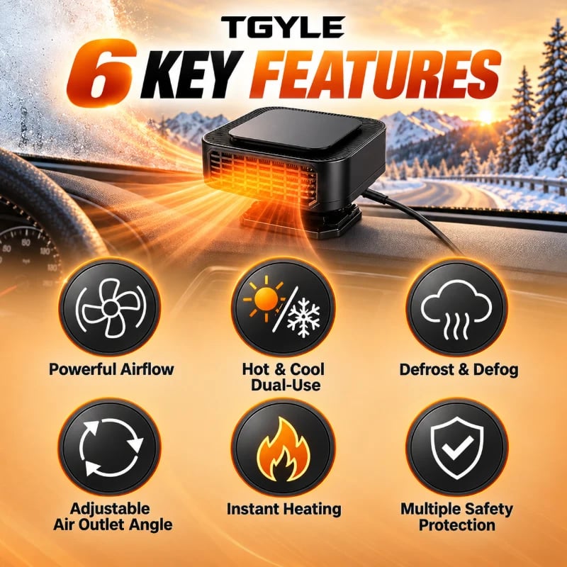 🥶🚗 Foggy Windshield? Meet Your Winter Car Essential! 🔥