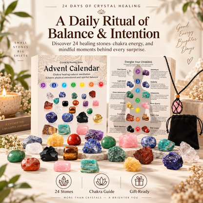 💜 MysticGems™ Crystal Countdown Calendar – Discover a New Stone Every Day