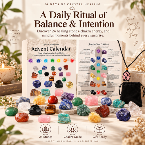 💜 MysticGems™ Crystal Countdown Calendar – Discover a New Stone Every Day