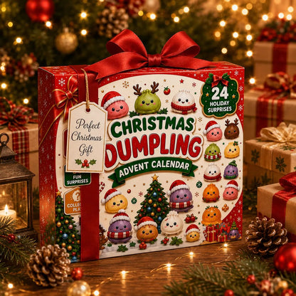 🎄 2026 Christmas Advent Calendar: Mini Dumpling Squishies, 24 Days of Squishy Stress Relief 🥟❄️