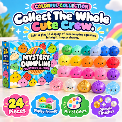 MiniMystery™ 24-Day Dumpling Squishy Advent Calendar – 24 Collectible Surprises