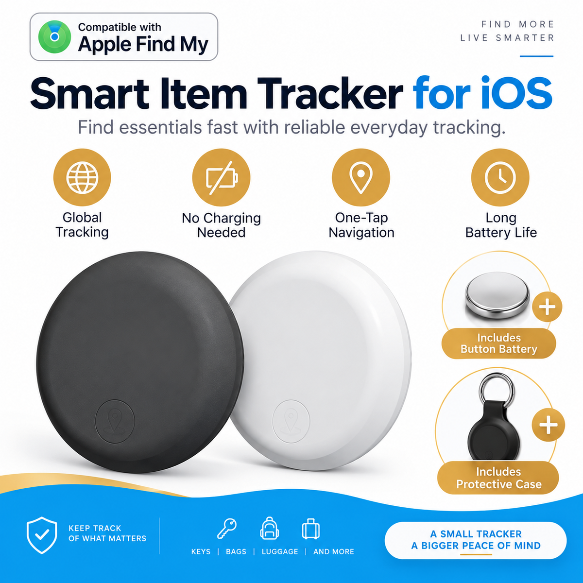 📡 TrackSnap™ Smart Item Finder – Small Tracker, Big Peace of Mind