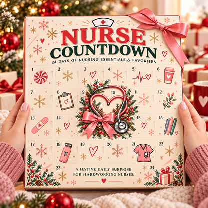 ❤️ CareHero™ 24-Day Advent Calendar – Heartfelt Holiday Countdown Gift for Nurses