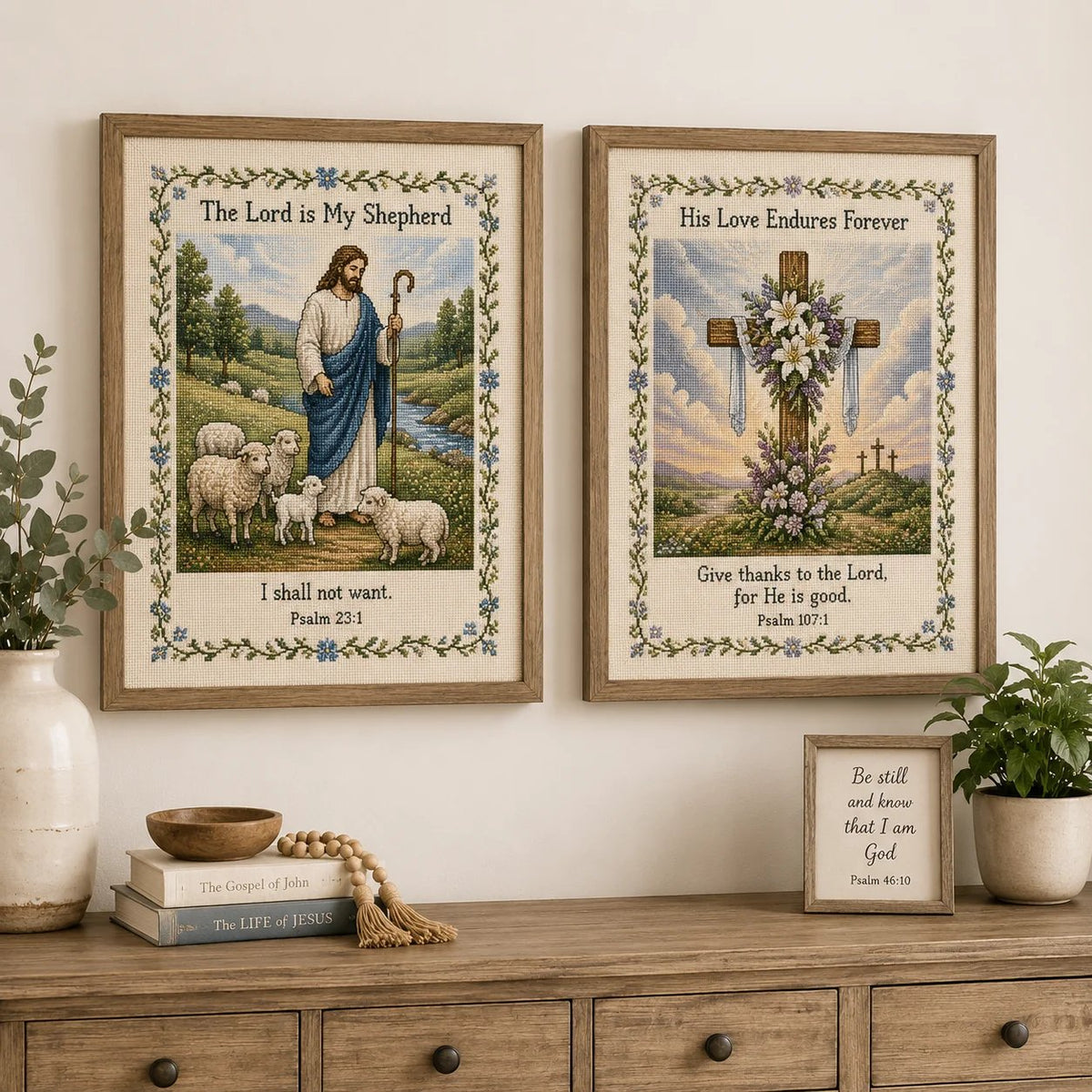 🔥HOT SALE🔥Beginner-Friendly Life of Jesus Bible Story Cross Stitch DIY Kit | 6 Biblical Collections with Fabric, Color-Matched Floss, Needle & Pattern Guide Included 💕
