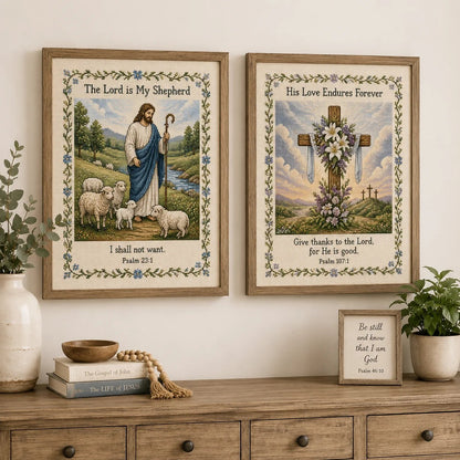 🔥HOT SALE🔥Beginner-Friendly Life of Jesus Bible Story Cross Stitch DIY Kit | 6 Biblical Collections with Fabric, Color-Matched Floss, Needle & Pattern Guide Included 💕