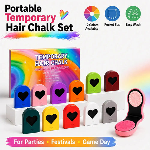 Instant Hair Color Magic -Washable Temporary Hair Chalk Set