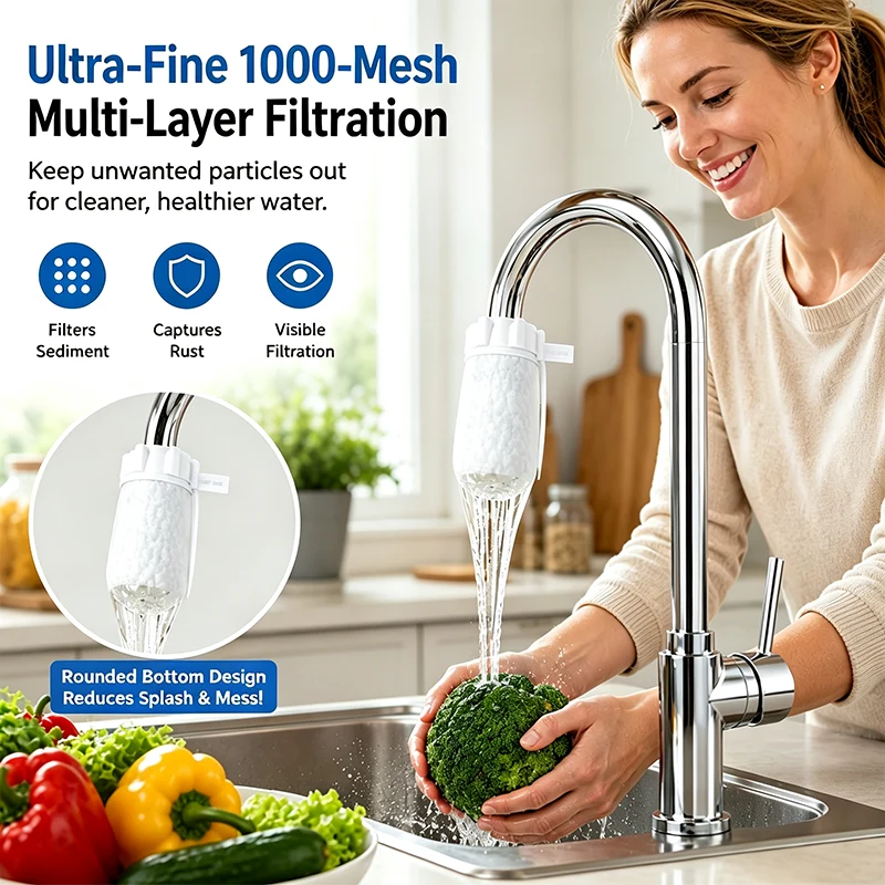 ClearFlow Disposable Cotton Faucet Filter Bags — 50 Pack