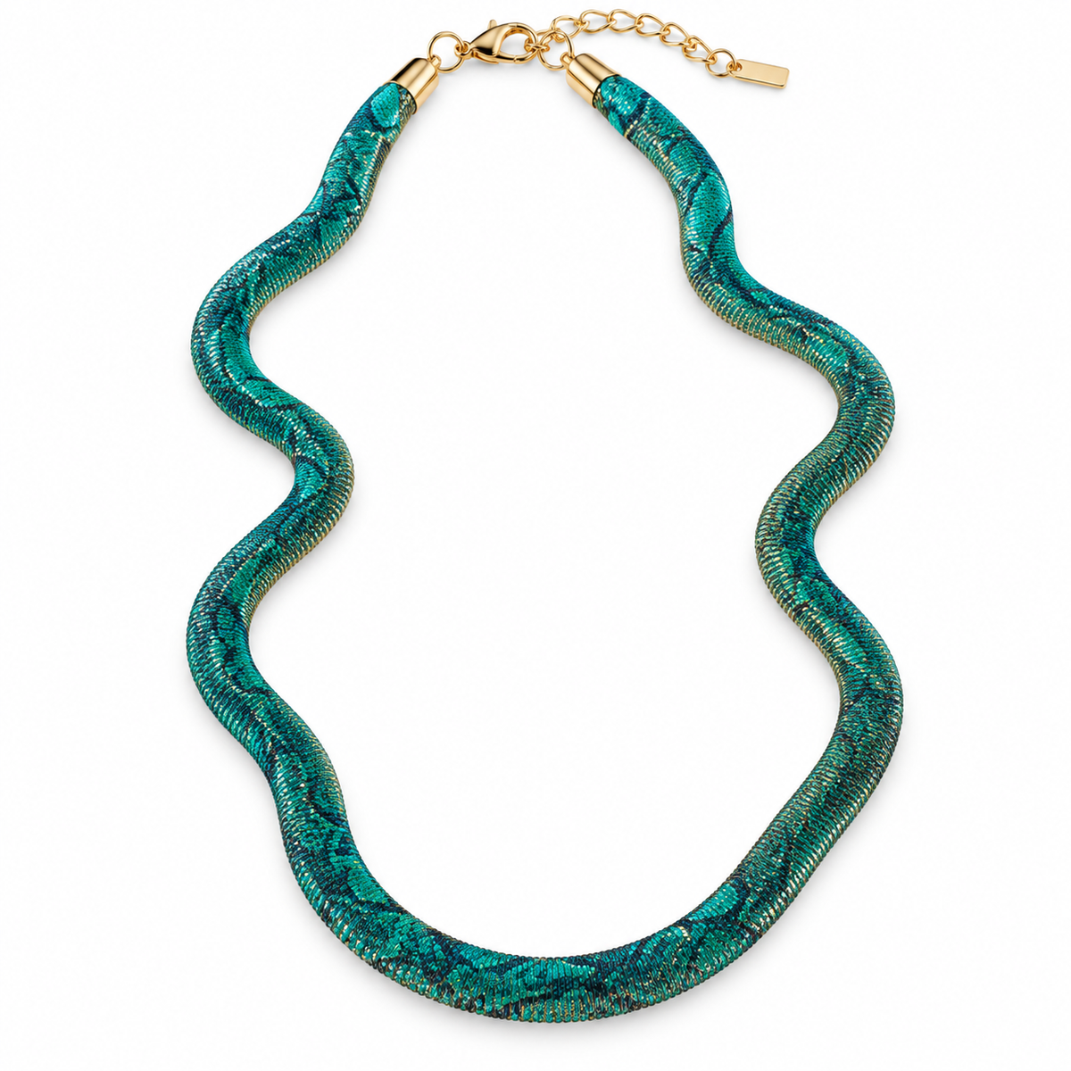 🐍 Crimson Snake-Style Statement Necklace – Bold & Unique Everyday Jewelry