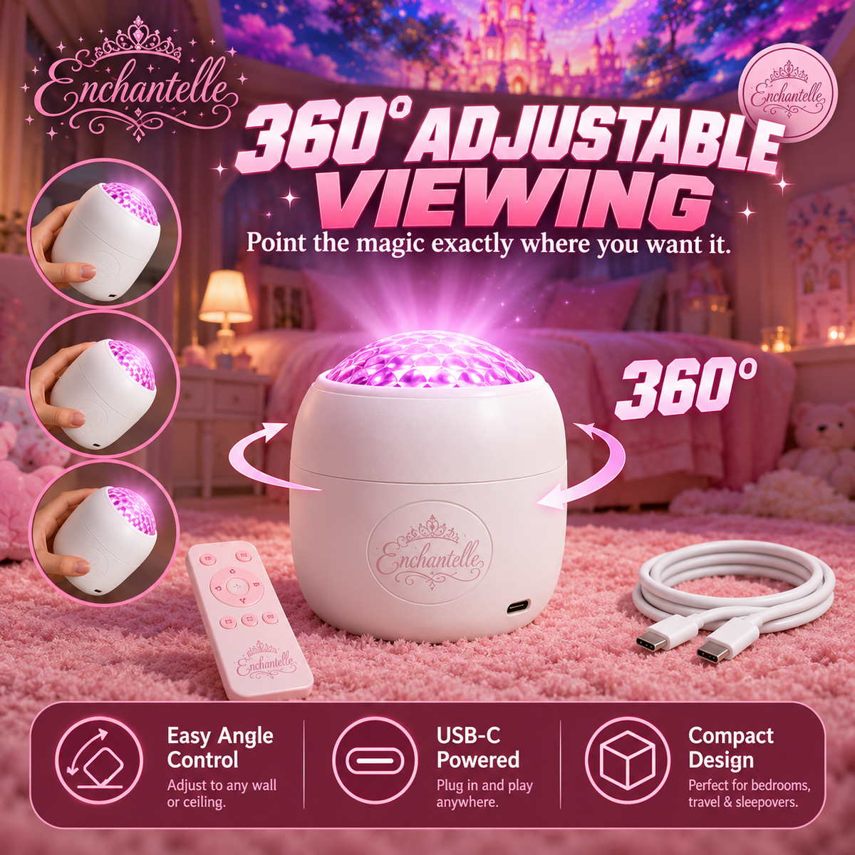 Magical room projector with fantasy scene films - product image 3