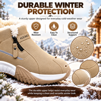 👟Warm Fleece Winter Snow Boots with Side Zip | Anti-Slip Outdoor Ankle Shoes
