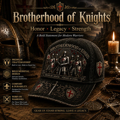 ⚔️ Bound By Honor Forged In Steel – Knights Templar Cap