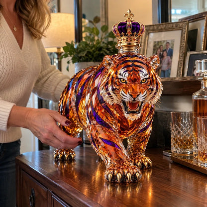 🐅 137th Anniversary Tiger Whiskey Decanter — Bold Bar Decor & Collector Gift