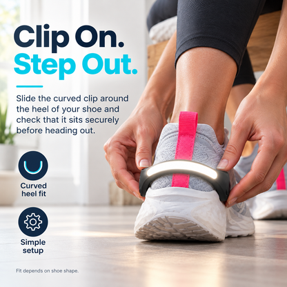 👟 LED Heel Shoe Light – Clip-On Night Running Safety Light ⚡